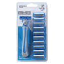 Kit Aparelho de Barbear 3 Lâminas — 1 Cabo Reutilizável + 11 Refis