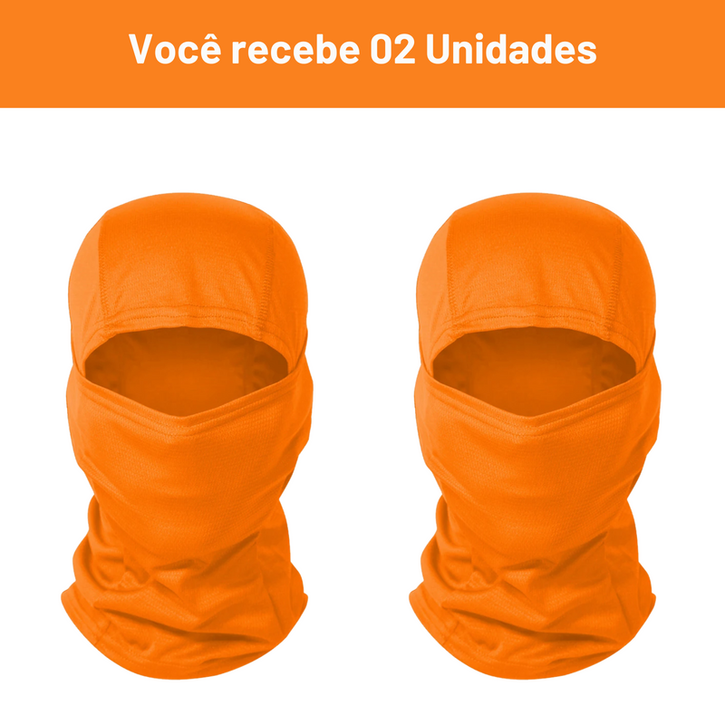 Bala Clava | Touca Ninja | Balaclava Premium | Kit Com 02 Un | Laranja