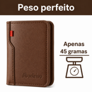 Carteira de Couro Porta-Cartão Premium — Marrom