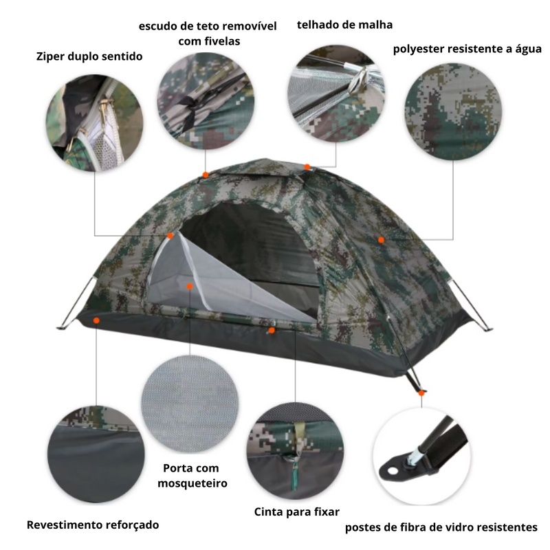 Barraca Camping Ultraleve | Barraca 1500mm | Apenas 850g