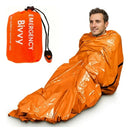 Saco de dormir de emergência Mylar laranja