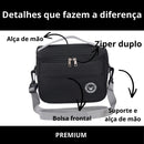 Bolsa térmica preta detalhes