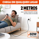 2 metros — use o celular enquanto carrega