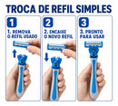 Aparelho de barbear para rosto e corpo