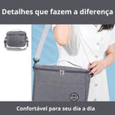 Bolsa térmica cinza no dia a dia