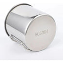 Caneca de Camping 500 ml em Aço Inox 304 — Alças Dobráveis