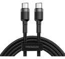 Cabo turbo tipo-C 60W em nylon trançado