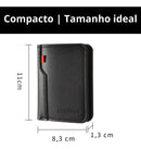 Carteira compacta — tamanho ideal