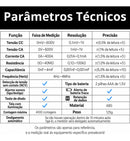 Tabela de parâmetros técnicos