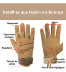 Luvas táticas beje reforços