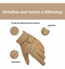 Luvas táticas beje detalhes
