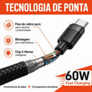 Tecnologia de ponta — cobre puro e chip E-Marker
