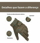 Luvas táticas verdes reforços