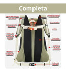 Mochila 40L beje costas e alças