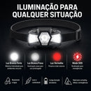 Iluminação de qualidade — luz branca e vermelha