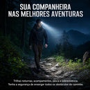 Lanterna em uso na trilha