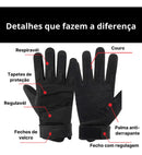 Luvas táticas pretas reforços