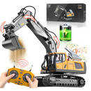 Escavadeira de controle remoto | Brinquedo realista PREMIUM