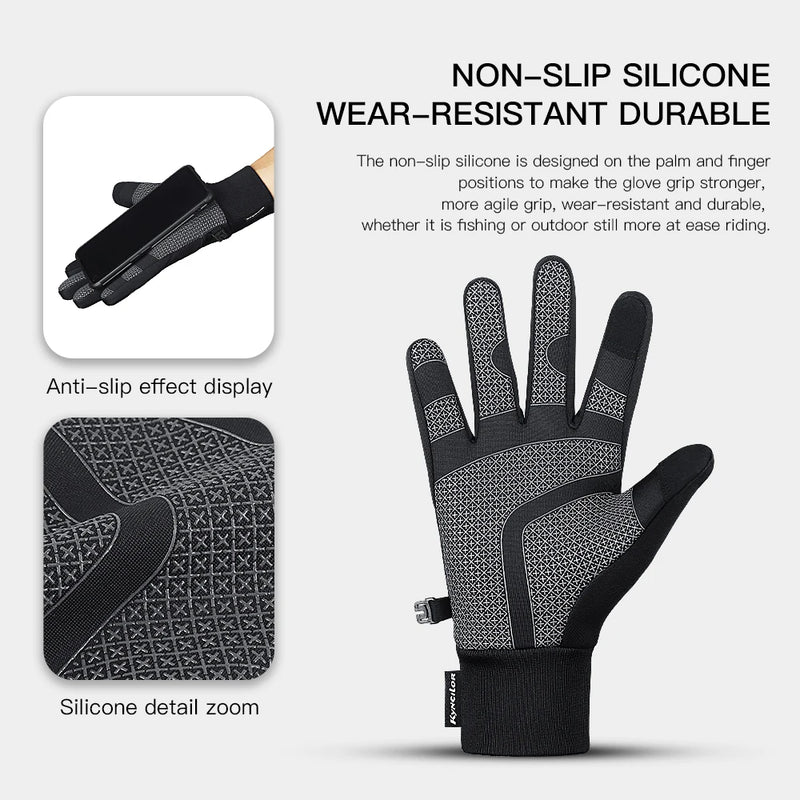 Luvas de inverno frio luvas masculinas tela sensível ao toque à prova dwindproof água à prova vento luvas esportivas quente lã térmica correndo esqui ciclismo luvas