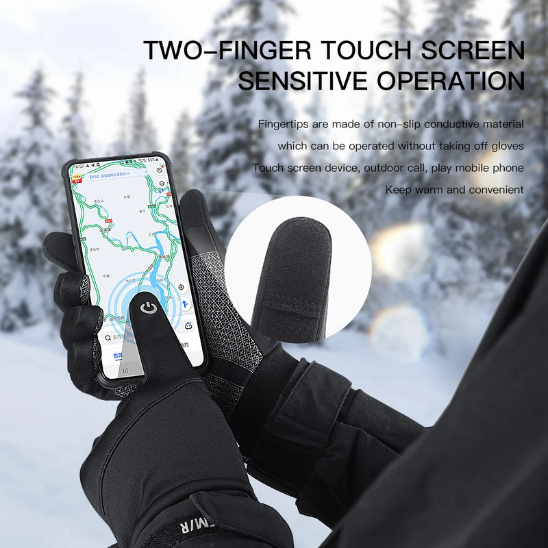 Luvas de inverno frio luvas masculinas tela sensível ao toque à prova dwindproof água à prova vento luvas esportivas quente lã térmica correndo esqui ciclismo luvas