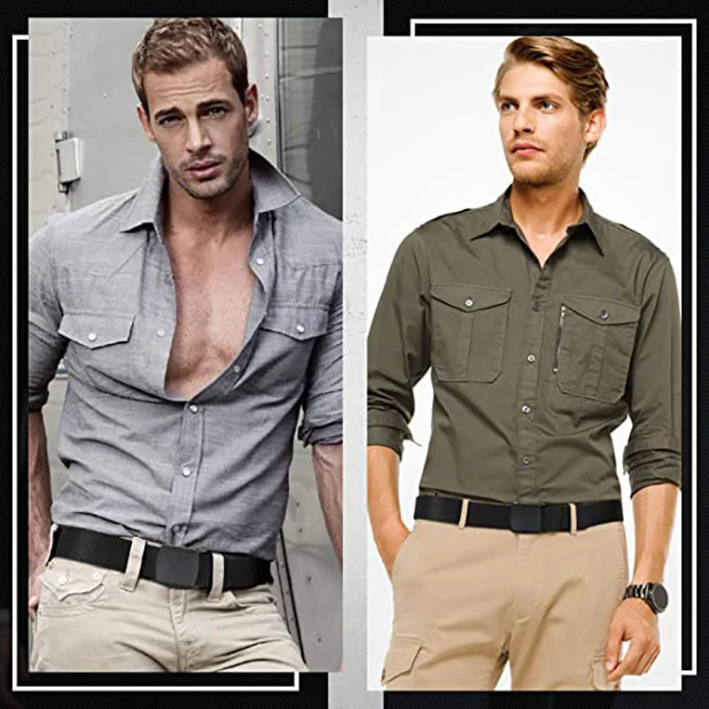 Cinto de nylon com fivela automática militar, cinto de lona tático multifuncional, alta qualidade