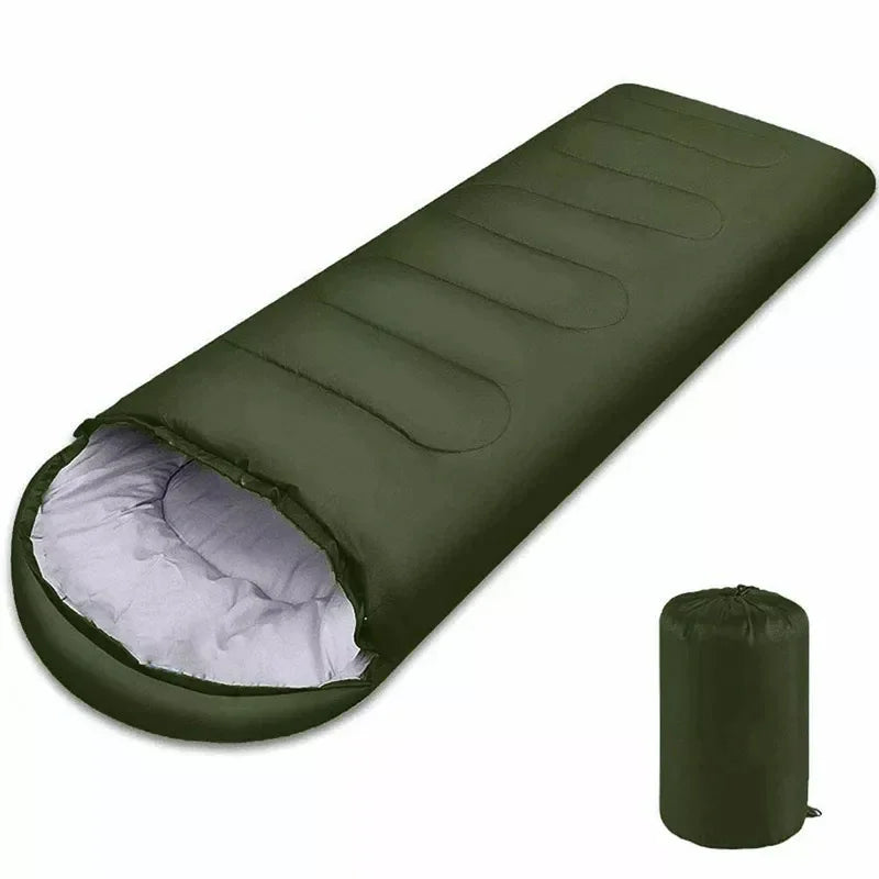 Saco de dormir de acampamento, leve, 4 estações, saco de dormir de inverno