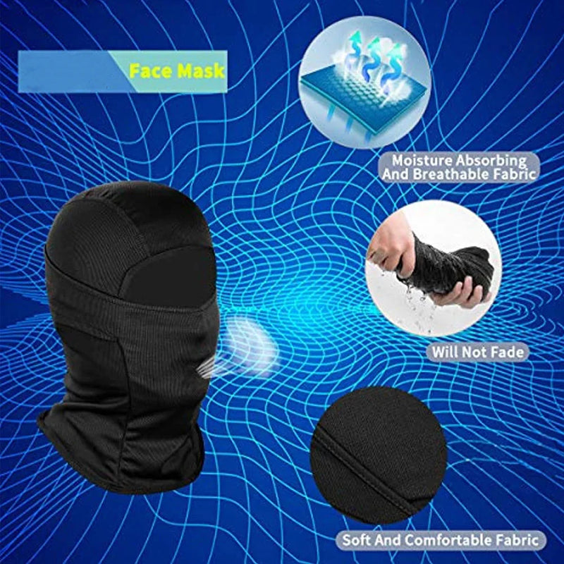 Balaclava máscara facial máscara de esqui para homens mulheres máscara facial completa capuz tático neve motocicleta correndo tempo frio ou quente