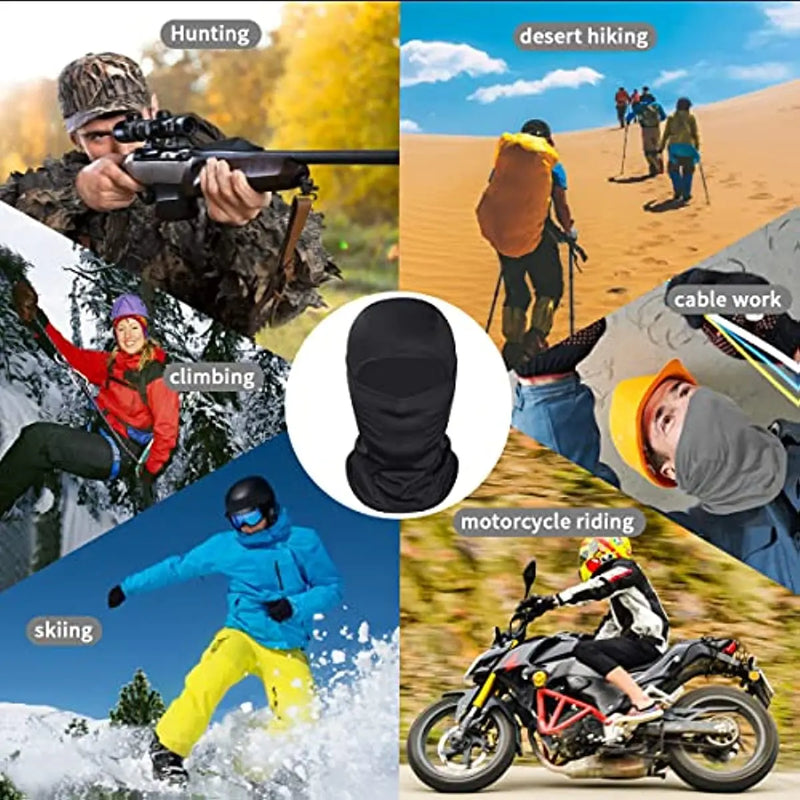 Balaclava máscara facial máscara de esqui para homens mulheres máscara facial completa capuz tático neve motocicleta correndo tempo frio ou quente