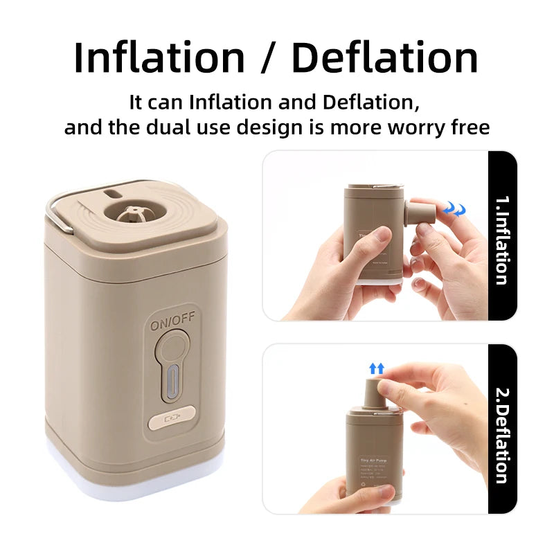 Bomba de ar elétrica portátil sem fio compressor de ar inflator/deflator bombas para almofadas infláveis camas de ar