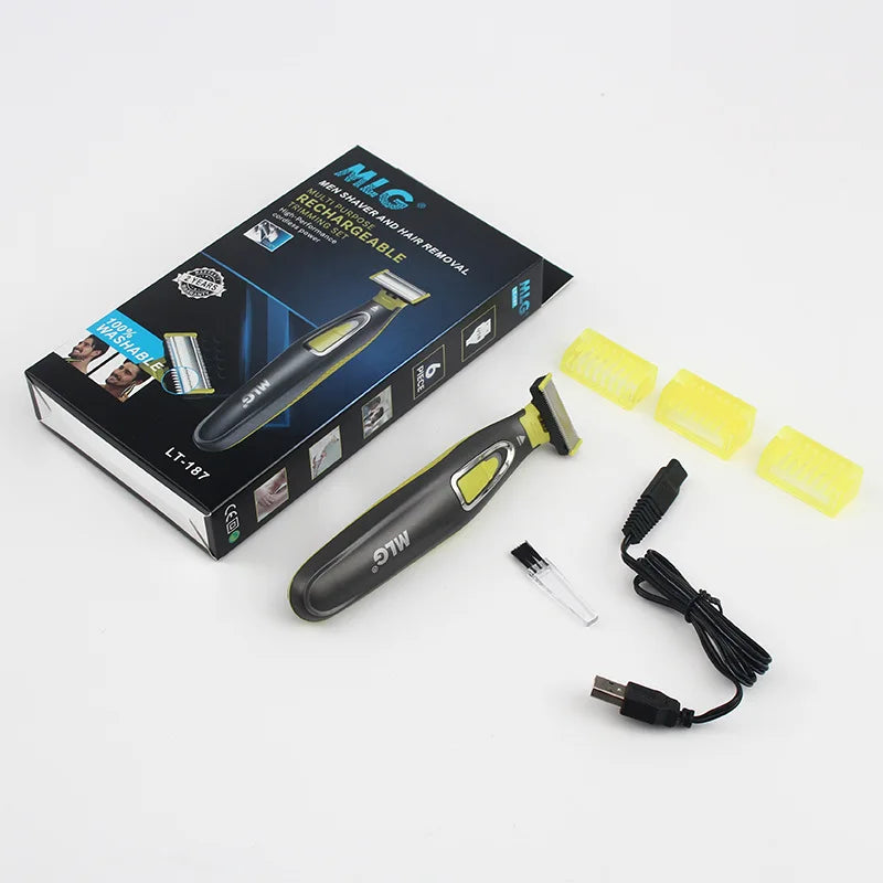 Barbeador elétrico para homens profissional aparador de barba sem fio navalha corpo trimer usb recarregável rosto masculino máquina de barbear cabelo