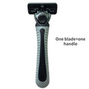 Navalha clássica de segurança com 6 laminas, para homens e mulheres, remoção de pelos, 36 lâminas de barbear, barbeador manual, navalha de segurança