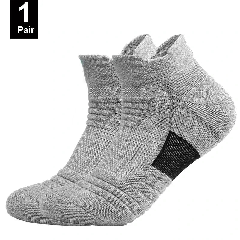 Kit3 PARES Meias antiderrapantes para esportes, meias masculinas e femininas de algodão, curtas e longas, para trekking, futebol, basquete, esportes, respiráveis e desodorantes, 39-45