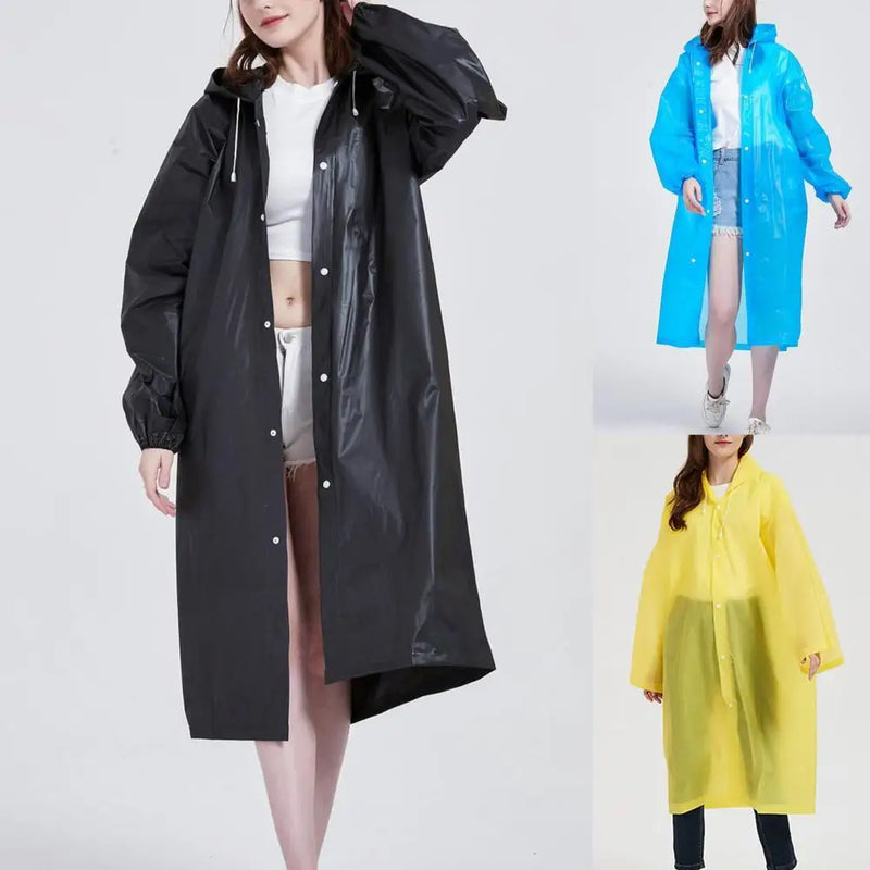 Capa de chuva de alta qualidade, 1 peça, 145*68cm, capa de chuva espessada, à prova d'água, masculina, preta, acampamento, roupa de chuva à prova d'água
