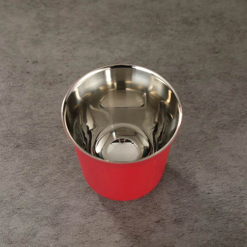 1 copo de 80ml mini xícaras de café de alta qualidade aço inoxidável parede dupla copos de café com isolamento térmico portáteis pequenos