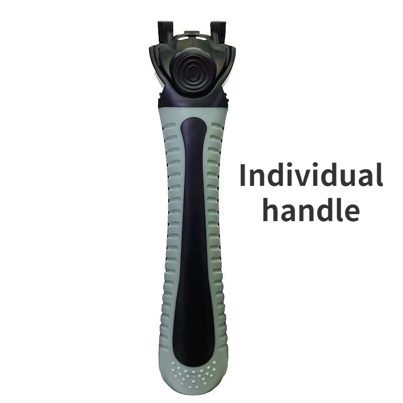 Navalha clássica de segurança com 6 laminas, para homens e mulheres, remoção de pelos, 36 lâminas de barbear, barbeador manual, navalha de segurança