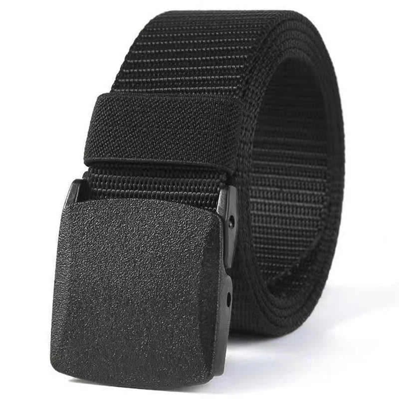 Cinto de nylon com fivela automática militar, cinto de lona tático multifuncional, alta qualidade