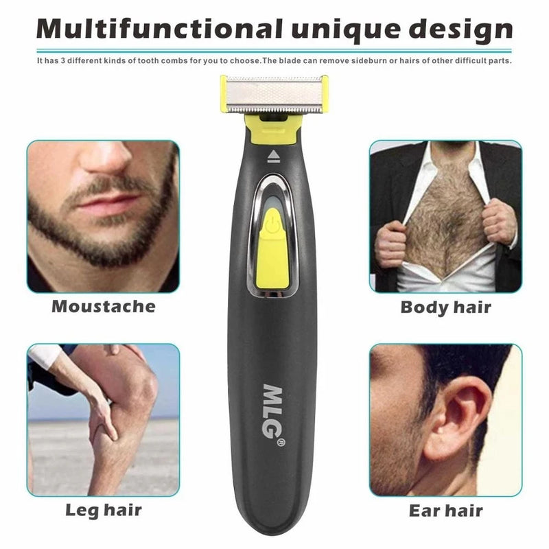 Barbeador elétrico para homens profissional aparador de barba sem fio navalha corpo trimer usb recarregável rosto masculino máquina de barbear cabelo