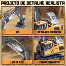 Escavadeira de controle remoto | Brinquedo realista PREMIUM