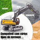 Escavadeira de controle remoto | Brinquedo realista PREMIUM