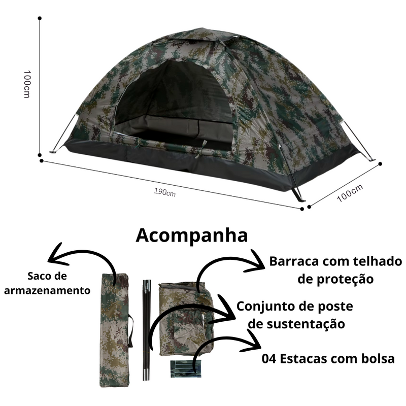 Barraca de acampamento ULTRALEVE | 850g | 1500mm