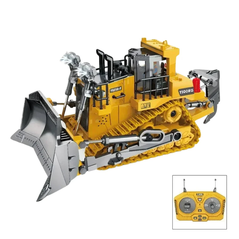 Trator Escavadeira De Controle Remoto | Brinquedo Premium
